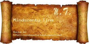 Mindszenty Tina névjegykártya